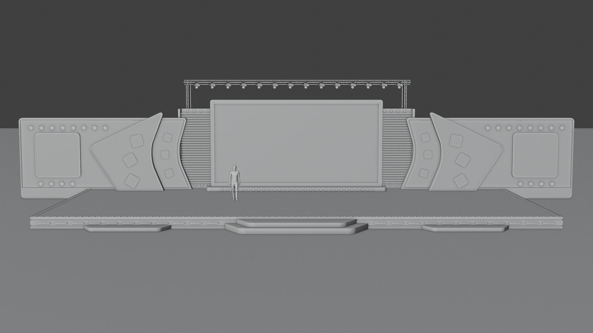 Entertainment Concert Event Stage 3D Model with Light 3D model_33