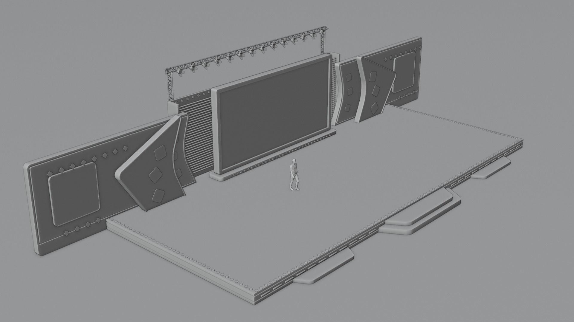 Entertainment Concert Event Stage 3D Model with Light 3D model_30