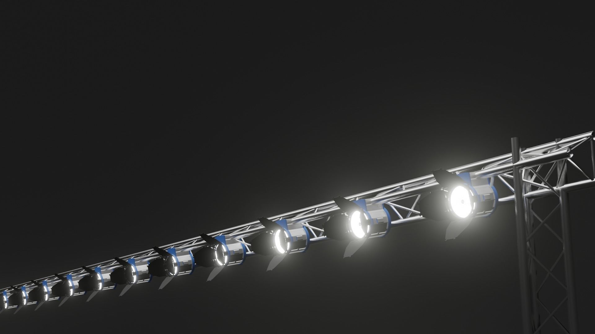 Entertainment Concert Event Stage 3D Model with Light 3D model_11