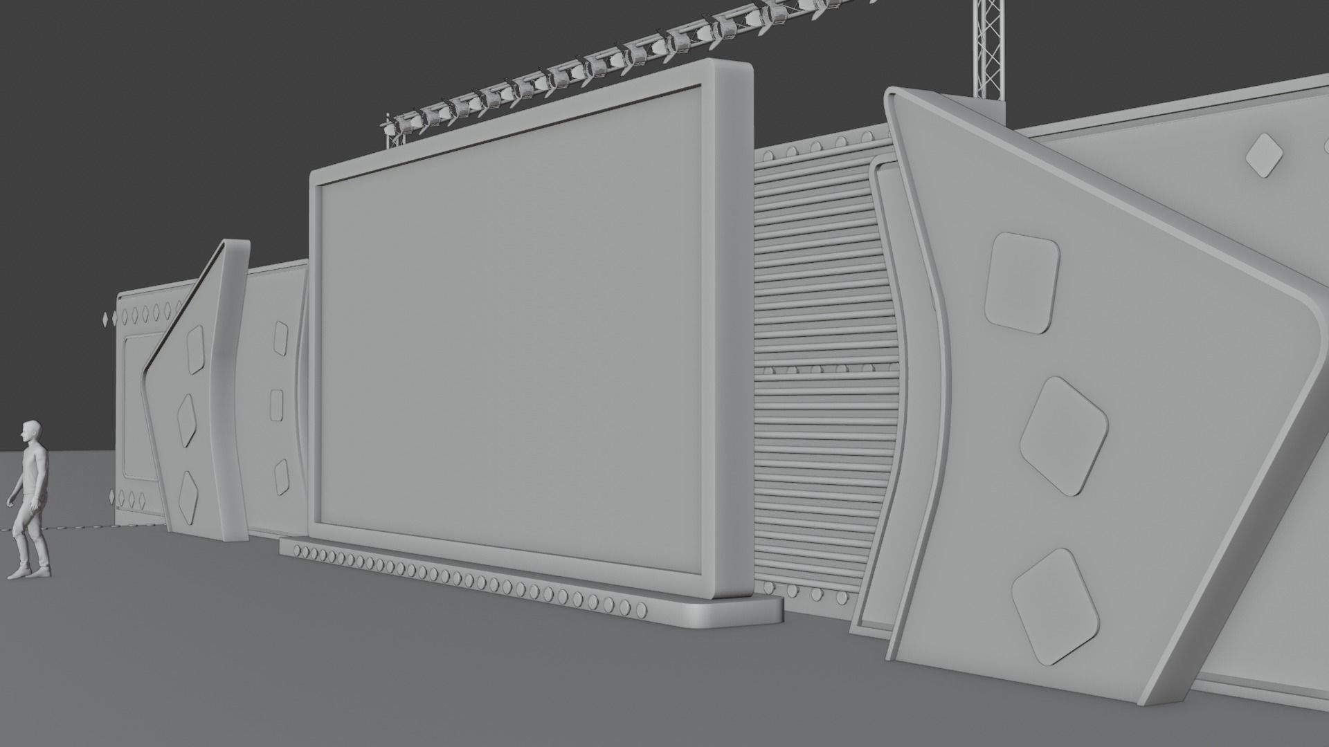 Entertainment Concert Event Stage 3D Model with Light 3D model_29