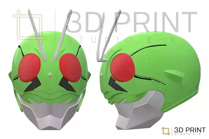 Kamen Rider helmet 3D print model