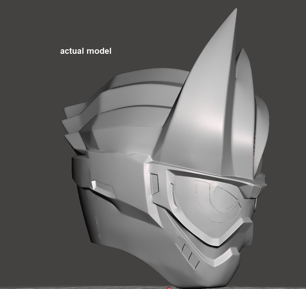 Kamen Rider Ex-Aid helmet 3D print model_3