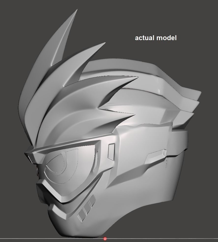 Kamen Rider Ex-Aid helmet 3D print model_4