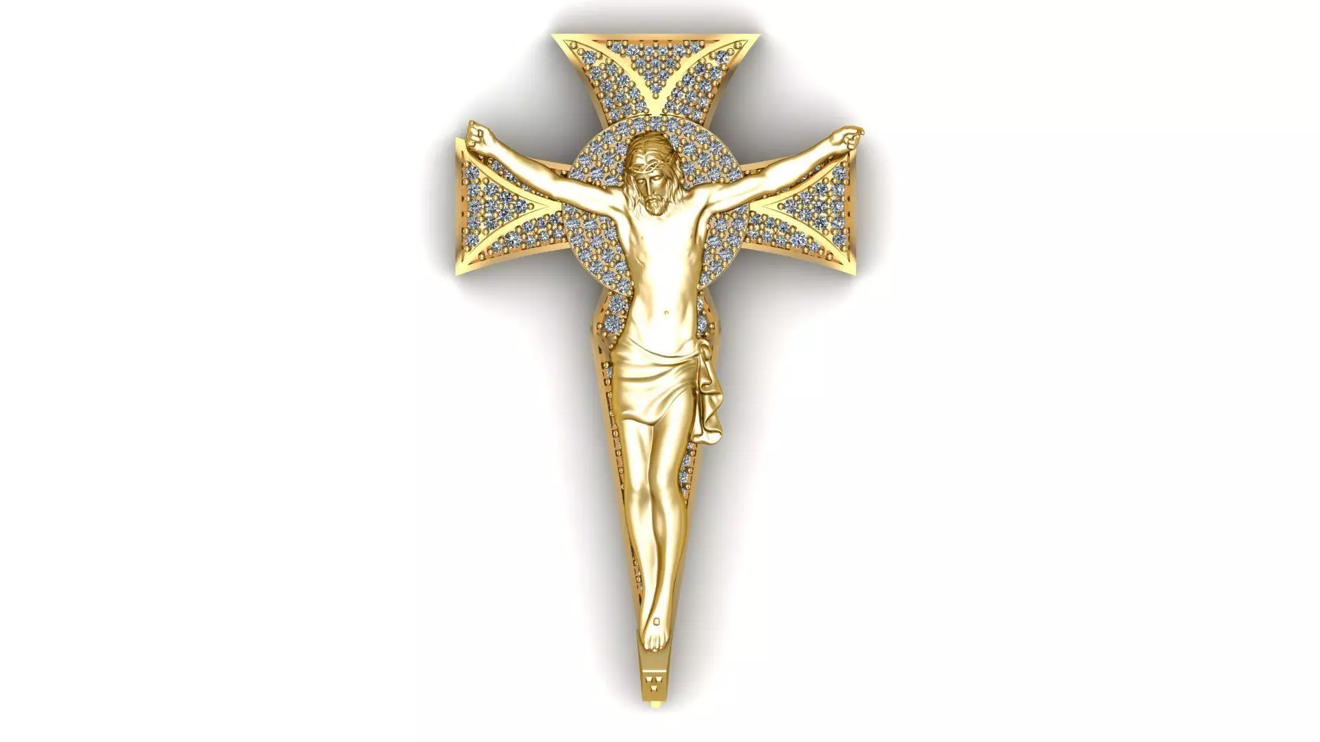 Jesus Christ pendant 3D print model_0