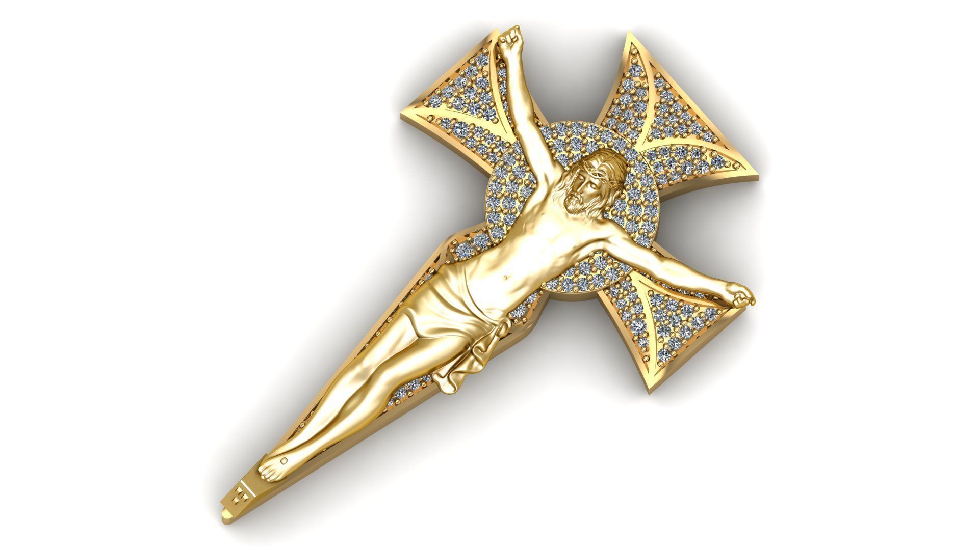 Jesus Christ pendant 3D print model_2