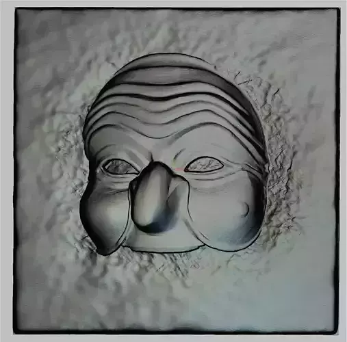 Pulcinella mask for cnc