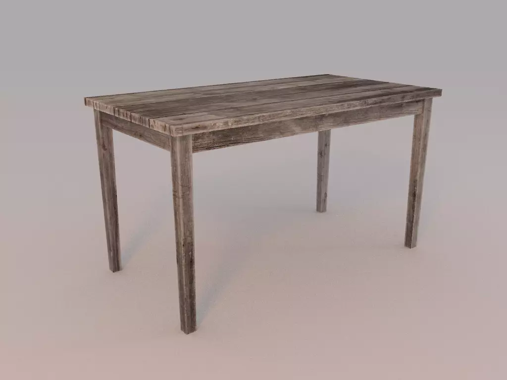 Table Low-poly 3D model_0