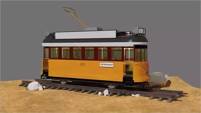 Old tram 3D model
