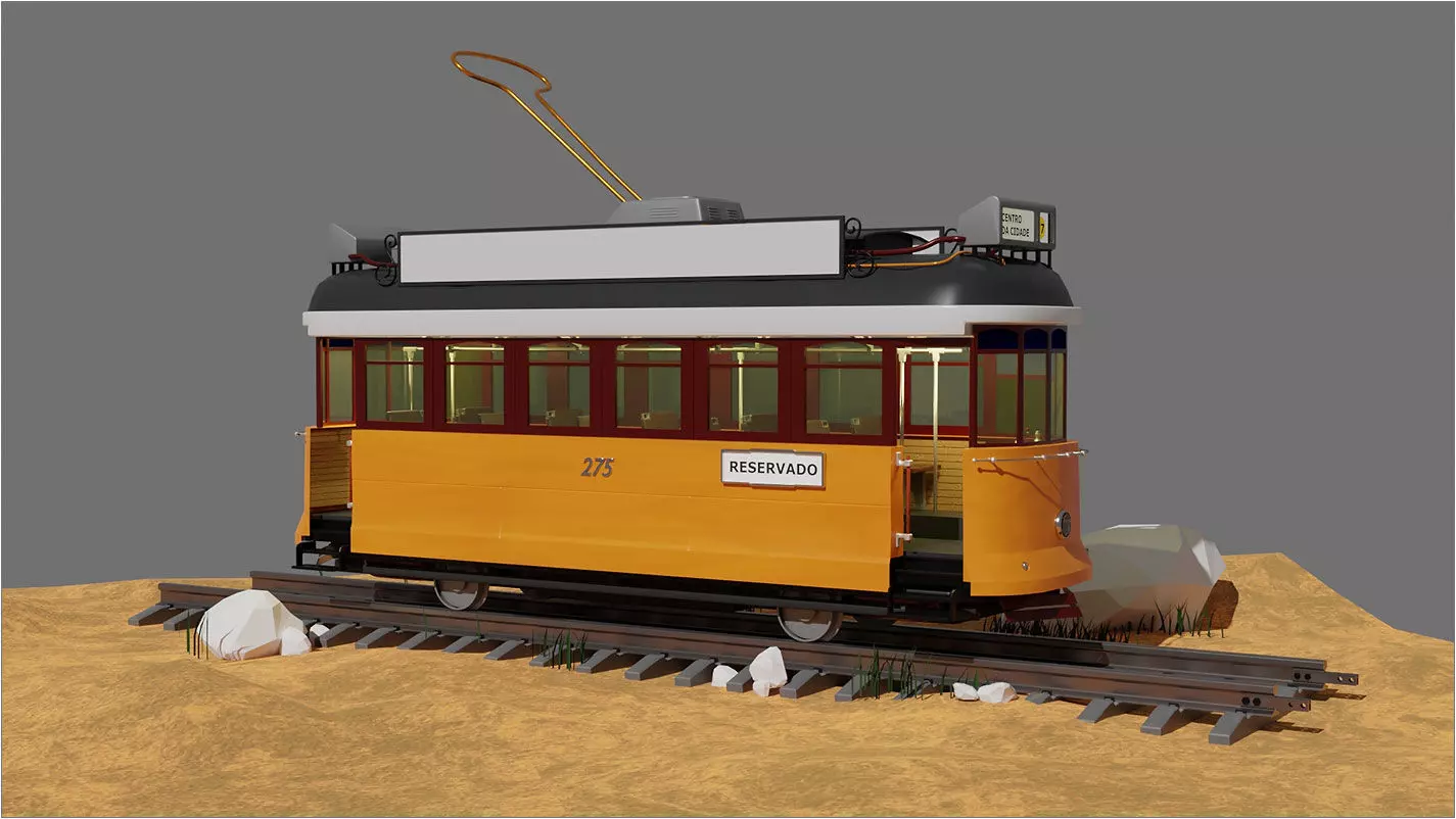 Old tram 3D model