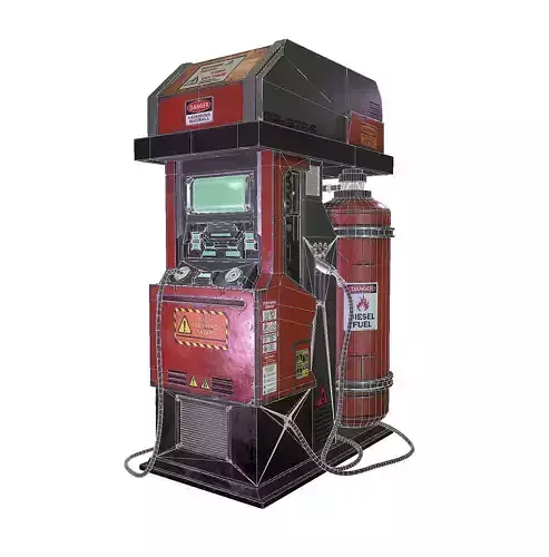 Sci-Fi Gas Pump Low-poly 3D model
