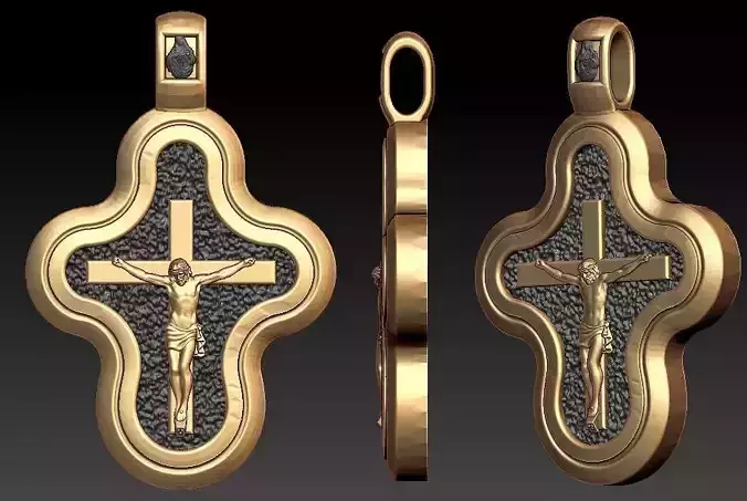 Crucifix Jesus Pendant 3D print model