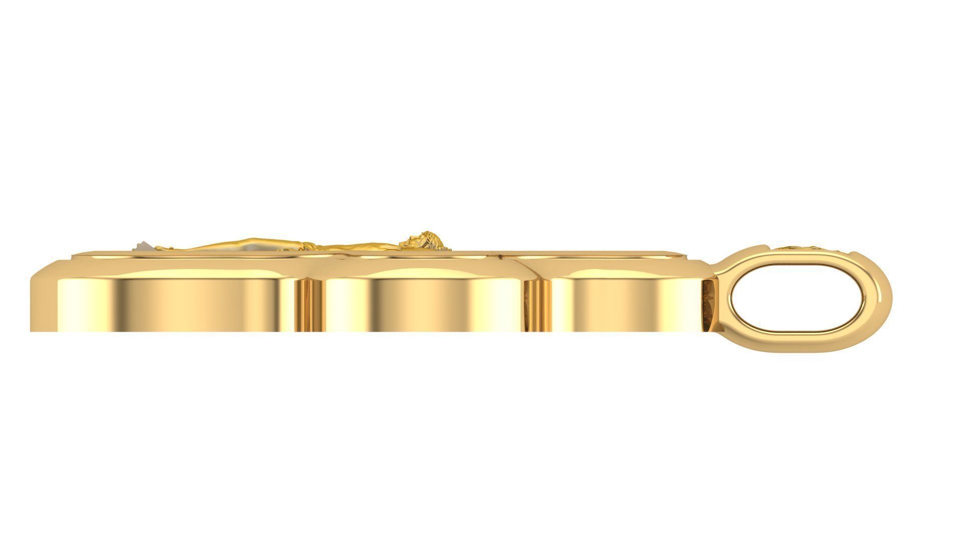 Crucifix Jesus Pendant 3D print model_8