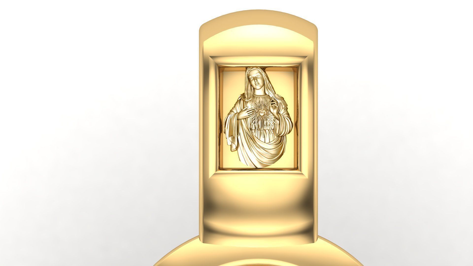 Crucifix Jesus Pendant 3D print model_9