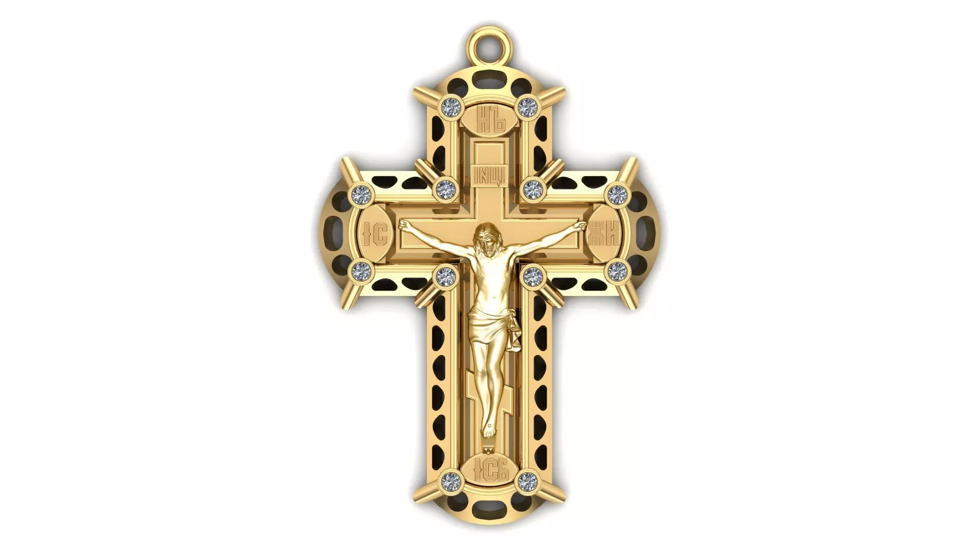 Jesus Christ pendant 3D print model_0