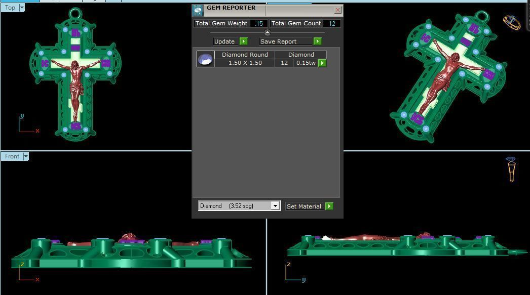 Jesus Christ pendant 3D print model_7