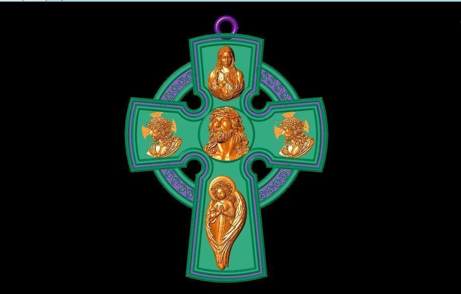 Jesus Christ pendant 3D print model_9