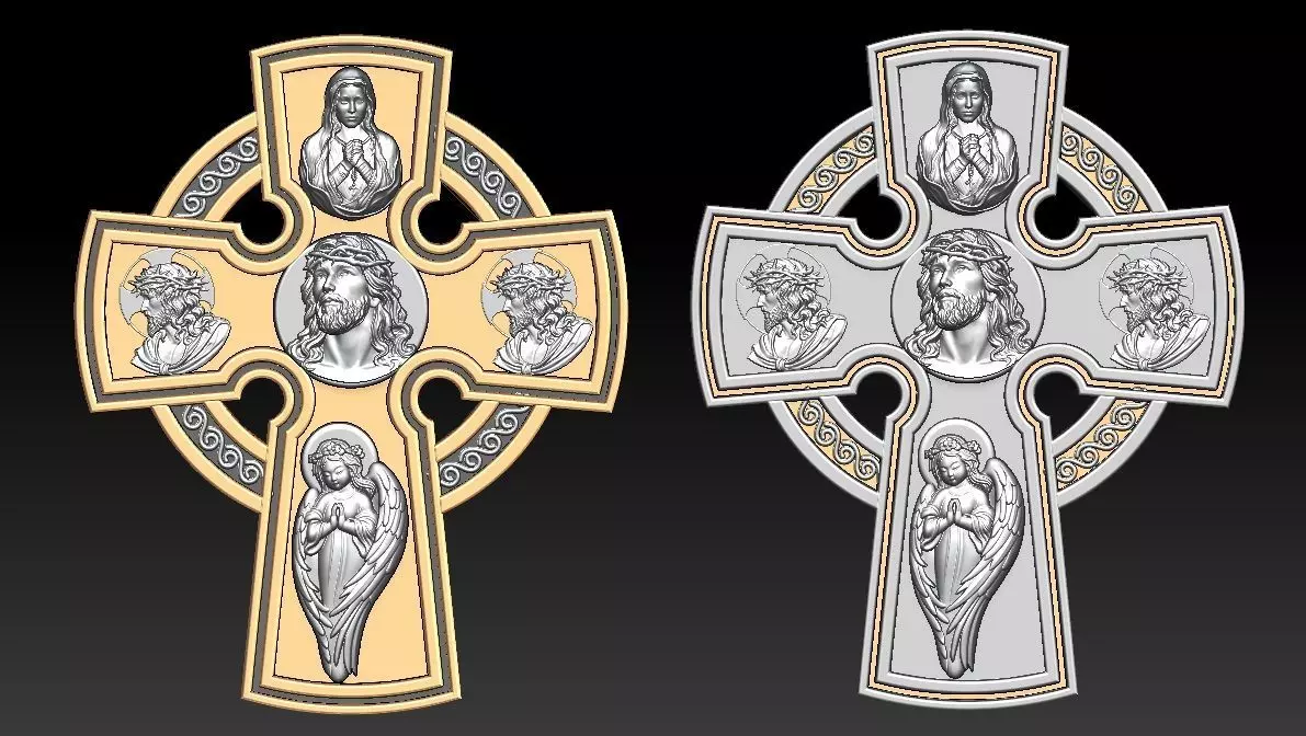 Jesus Christ pendant 3D print model_0