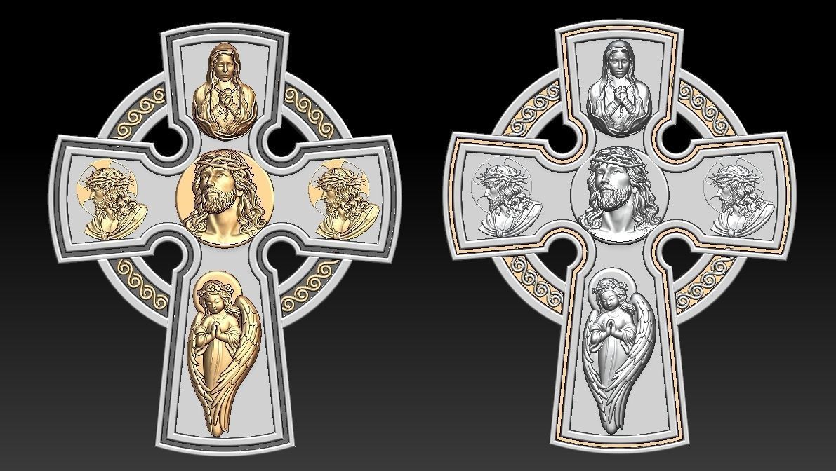 Jesus Christ pendant 3D print model_1