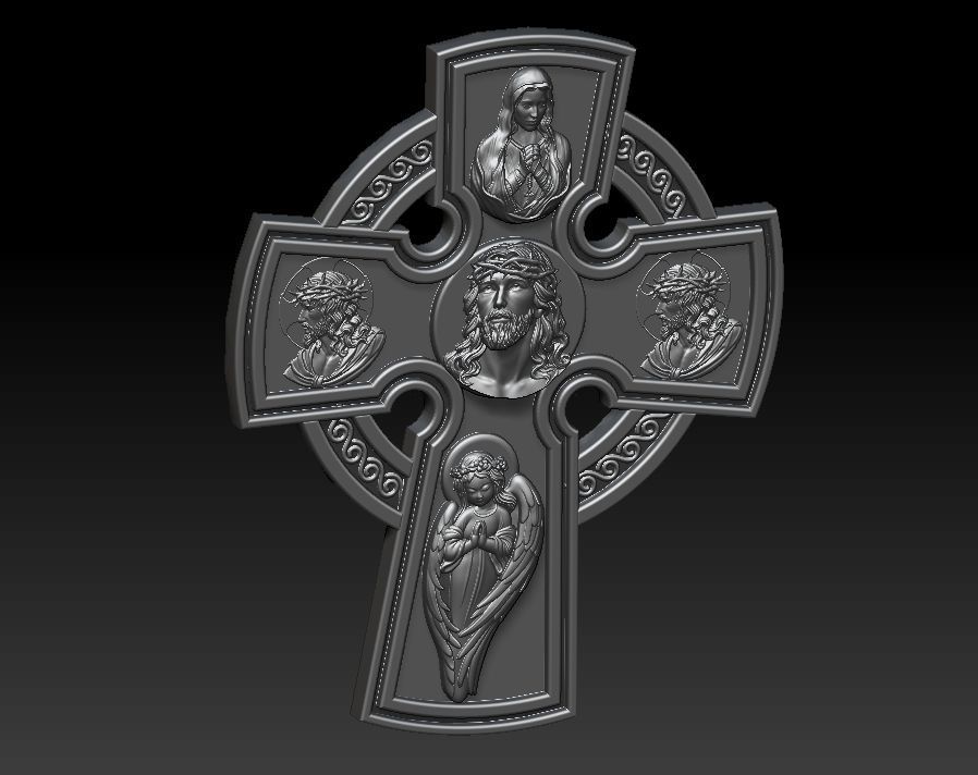 Jesus Christ pendant 3D print model_4
