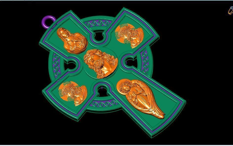 Jesus Christ pendant 3D print model_10