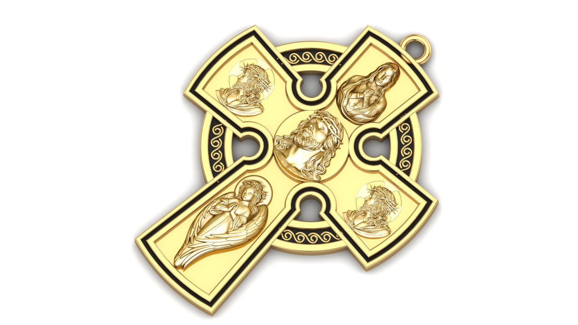 Jesus Christ pendant 3D print model_6