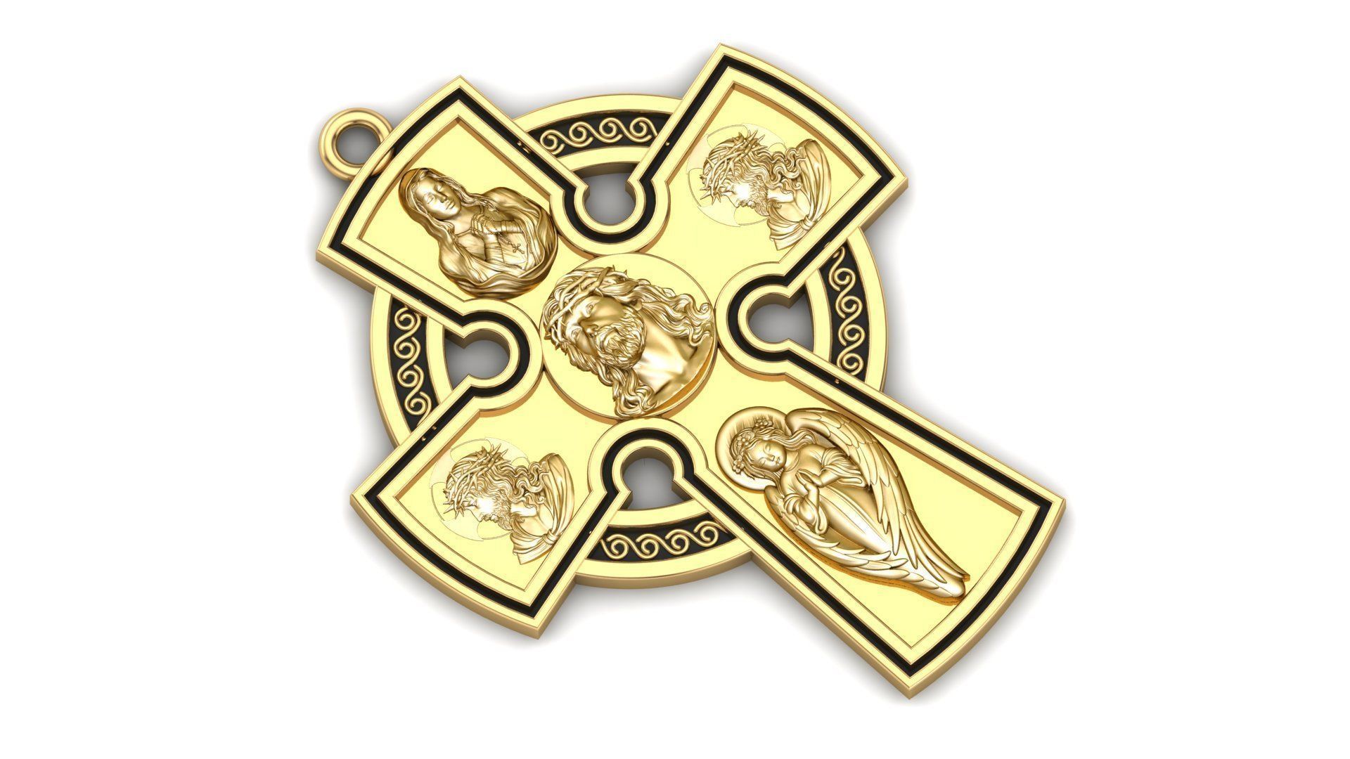 Jesus Christ pendant 3D print model_5