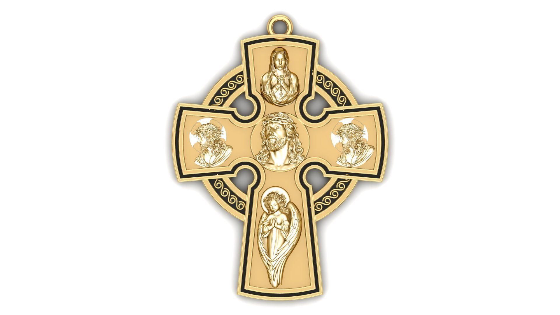 Jesus Christ pendant 3D print model_2
