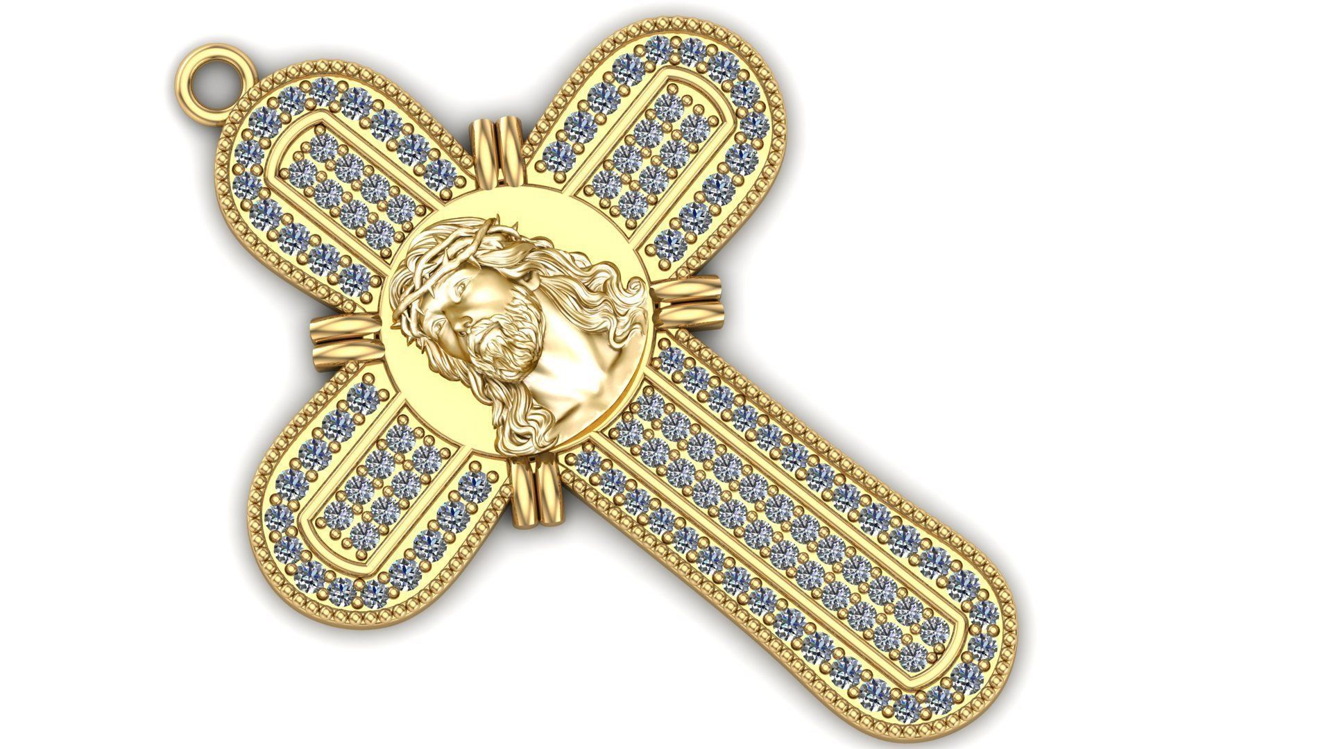 Jesus Christ pendant 3D print model_1