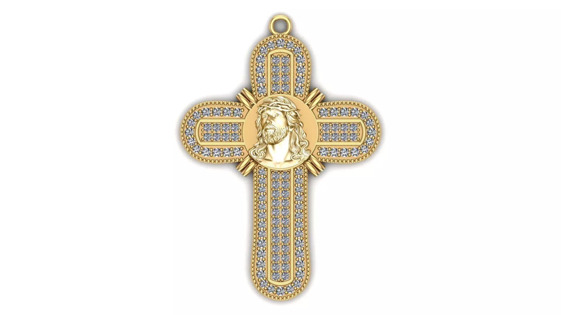 Jesus Christ pendant 3D print model_0