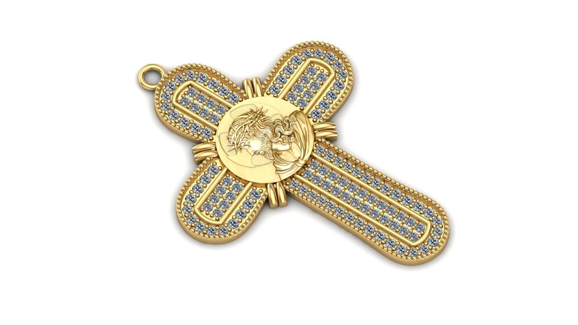 Jesus Christ pendant 3D print model_1