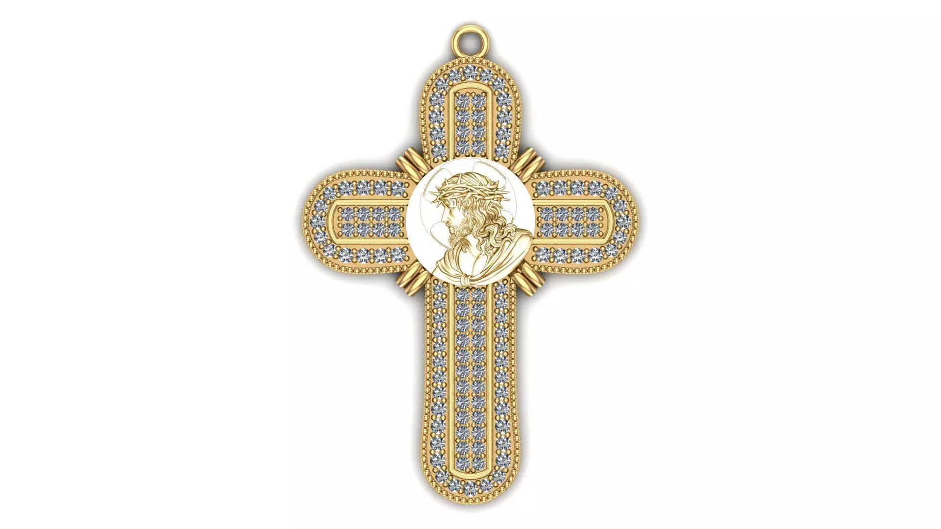 Jesus Christ pendant 3D print model_0