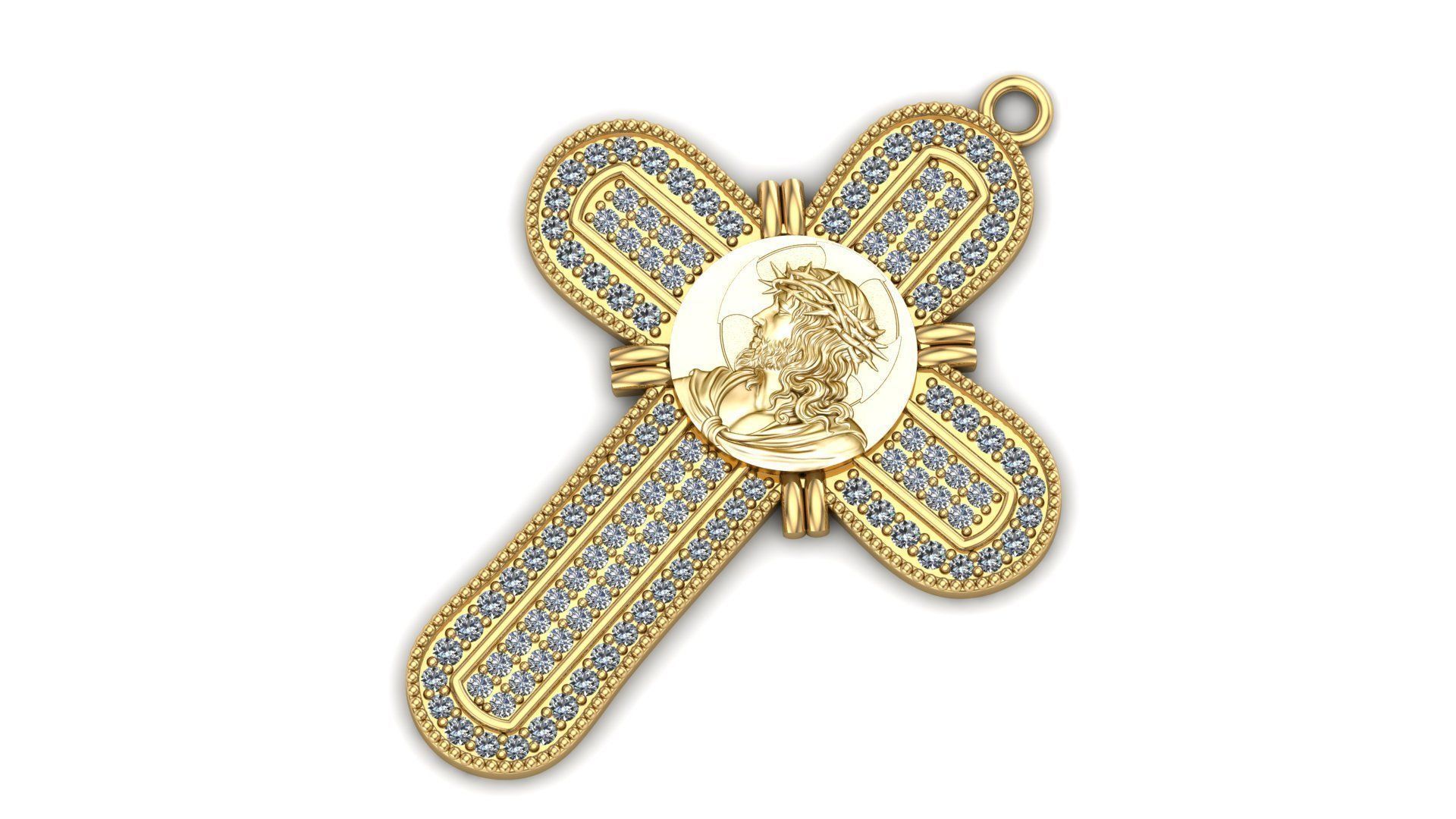 Jesus Christ pendant 3D print model_2