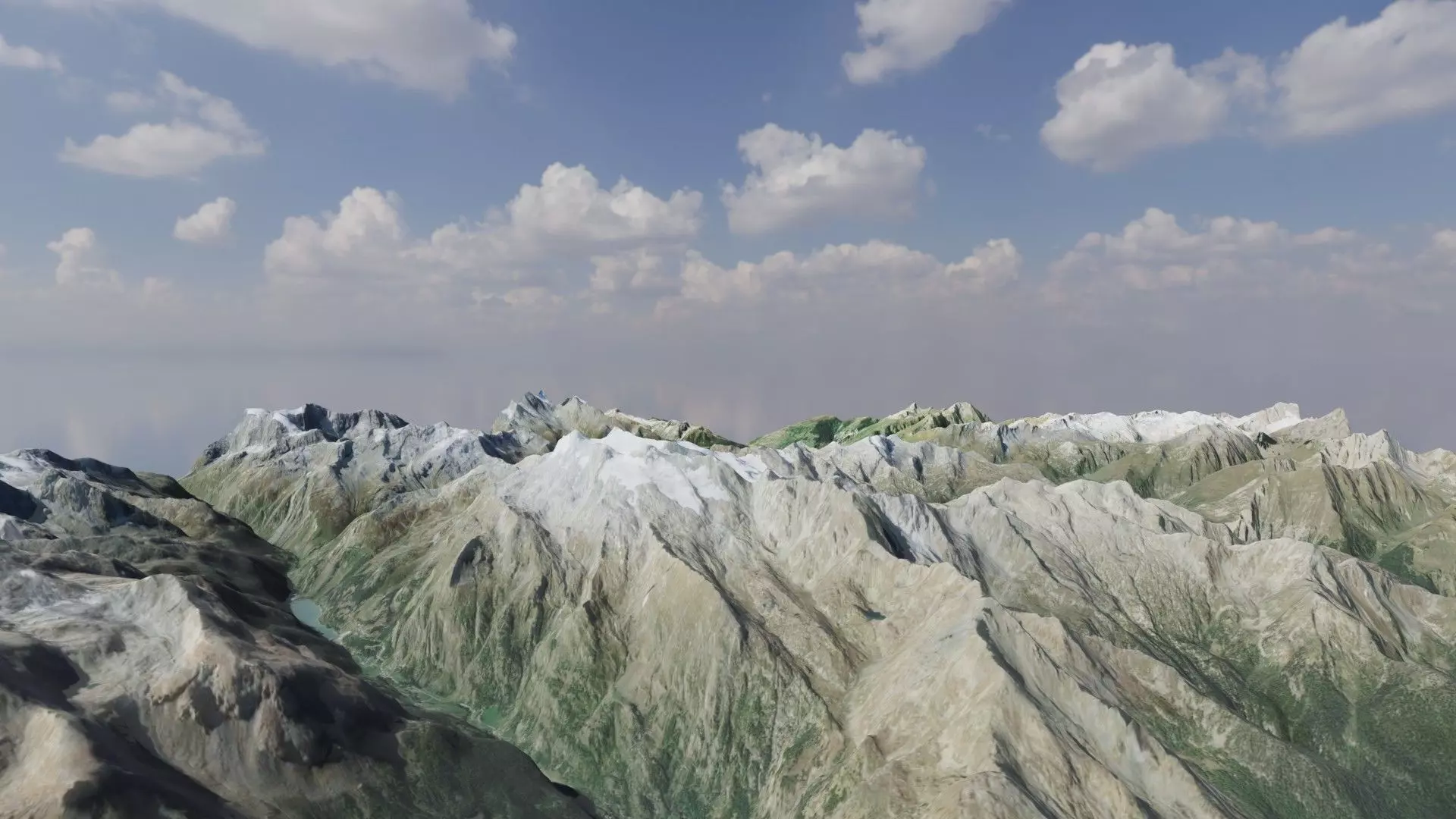Mountain landscape 3D model_0
