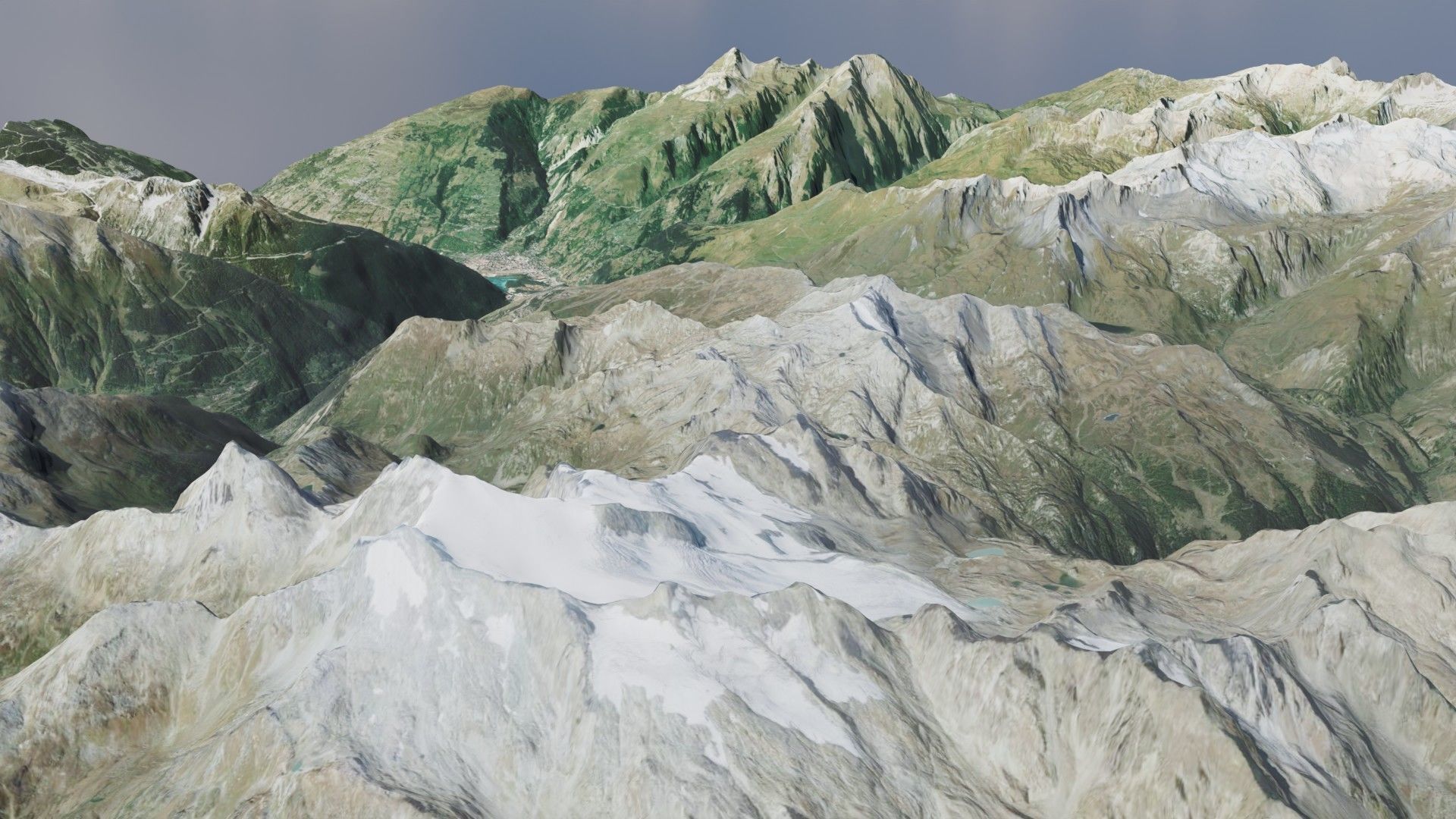 Mountain landscape 3D model_12