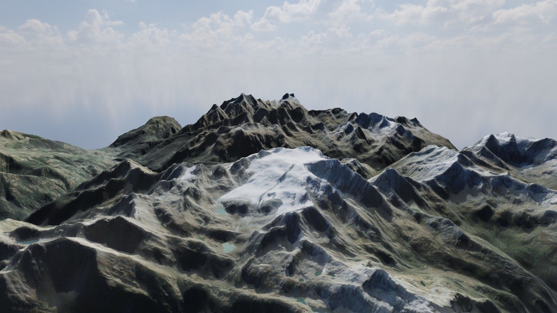 Mountain landscape 3D model_3