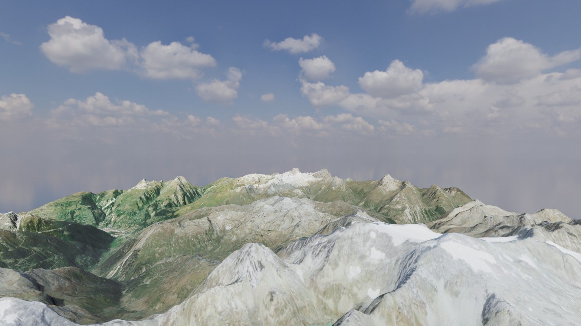 Mountain landscape 3D model_7
