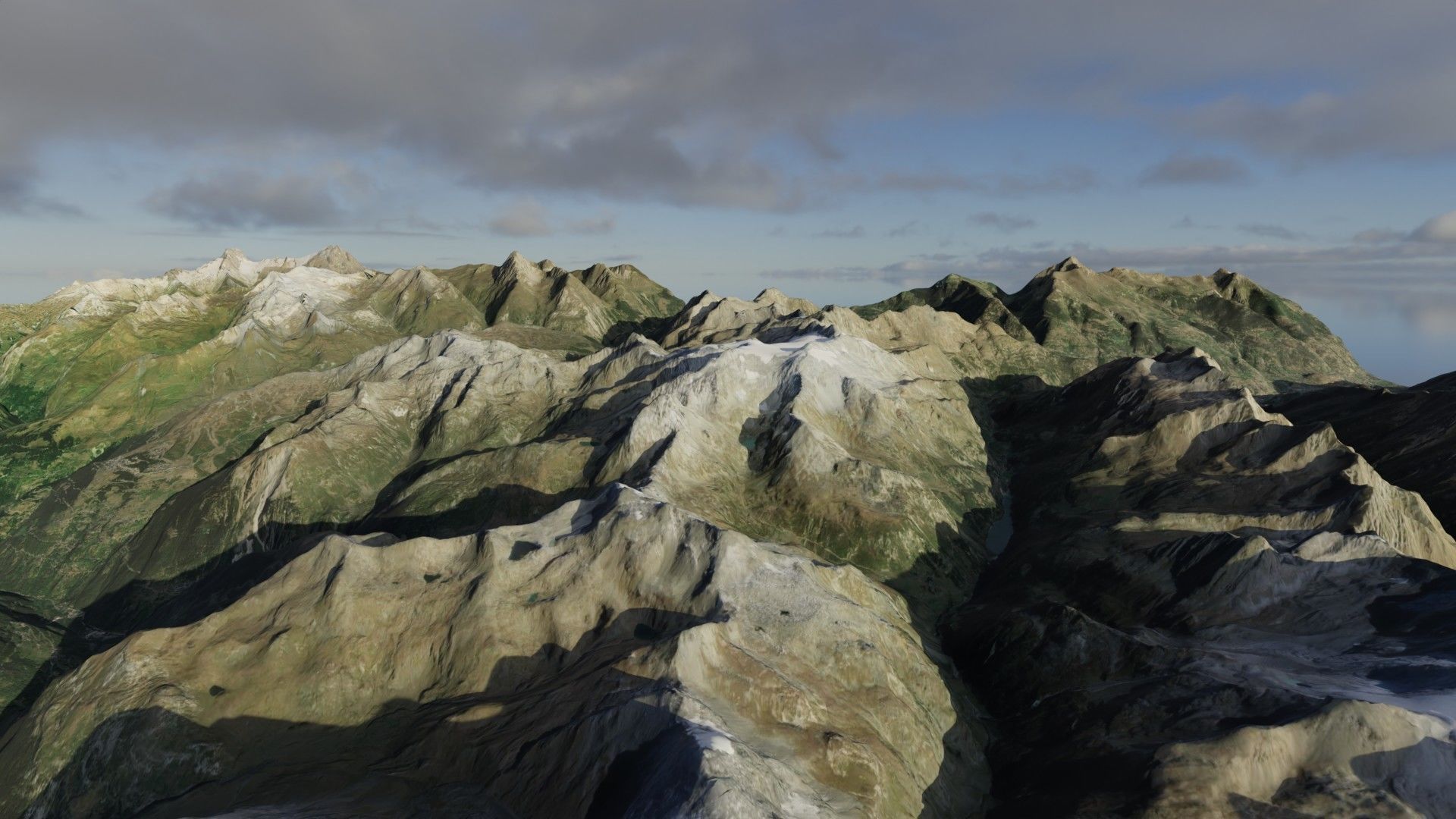 Mountain landscape 3D model_1