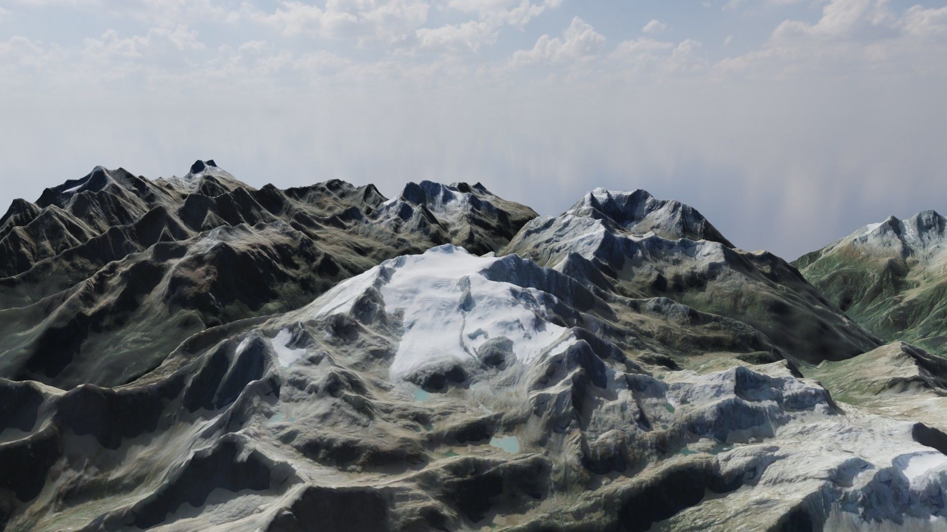 Mountain landscape 3D model_4
