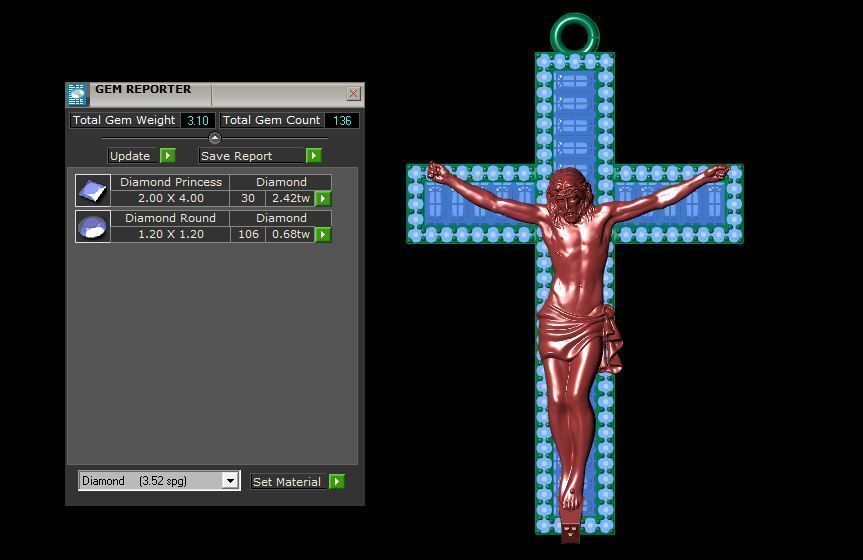 Jesus Christ pendant 3D print model_5