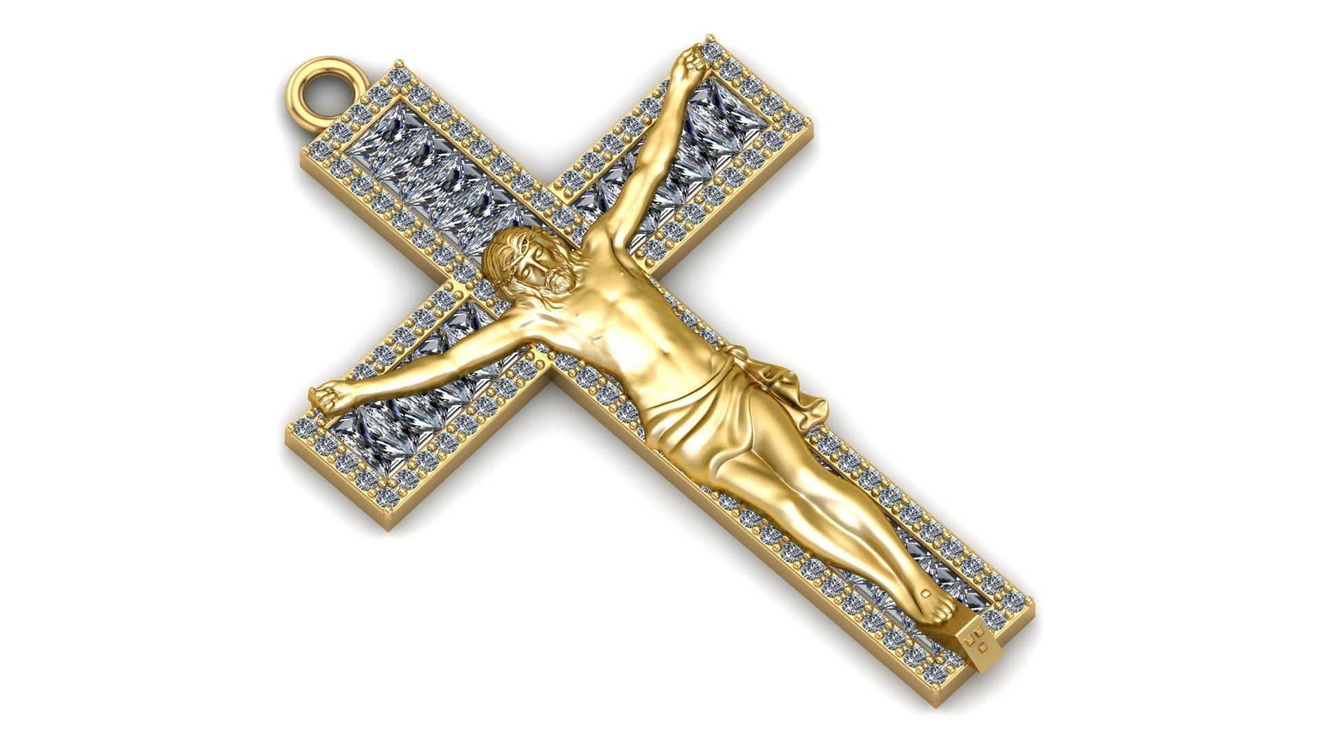 Jesus Christ pendant 3D print model_1