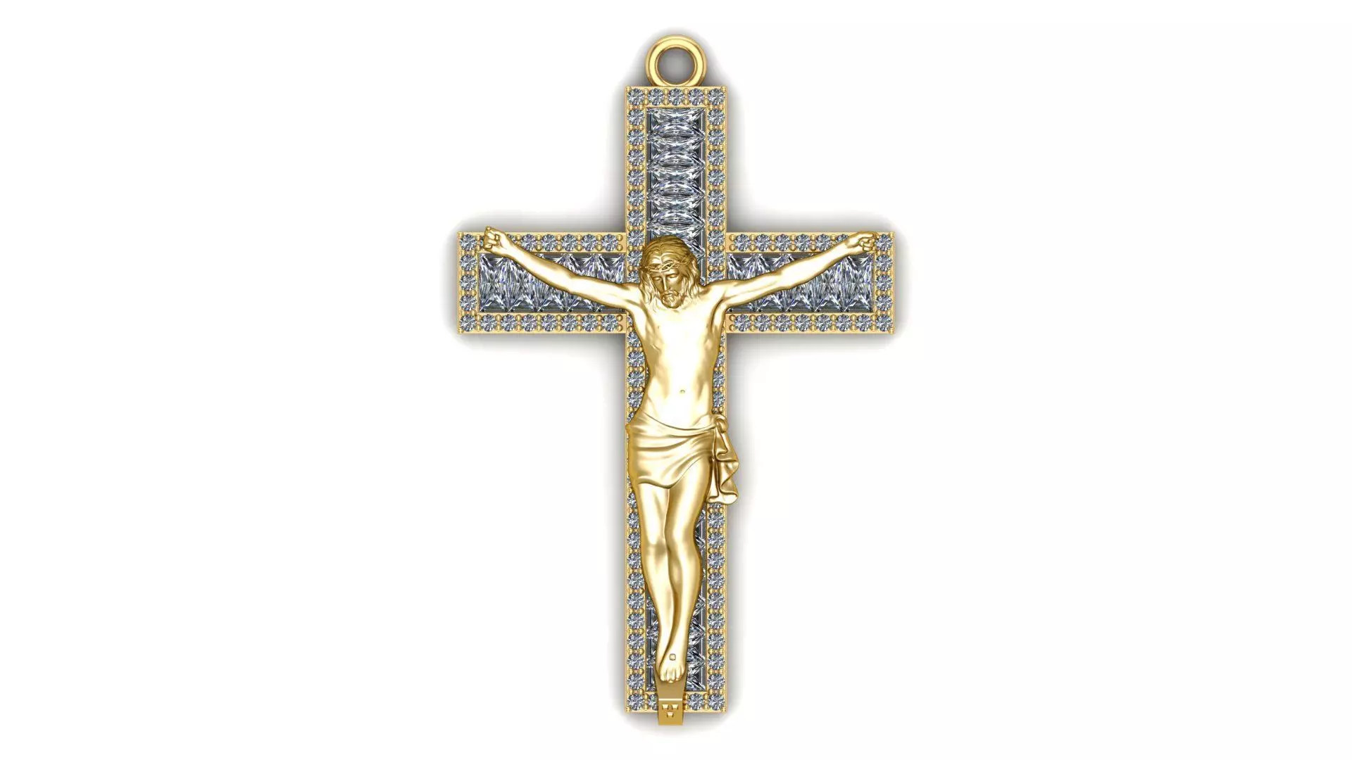 Jesus Christ pendant 3D print model_0