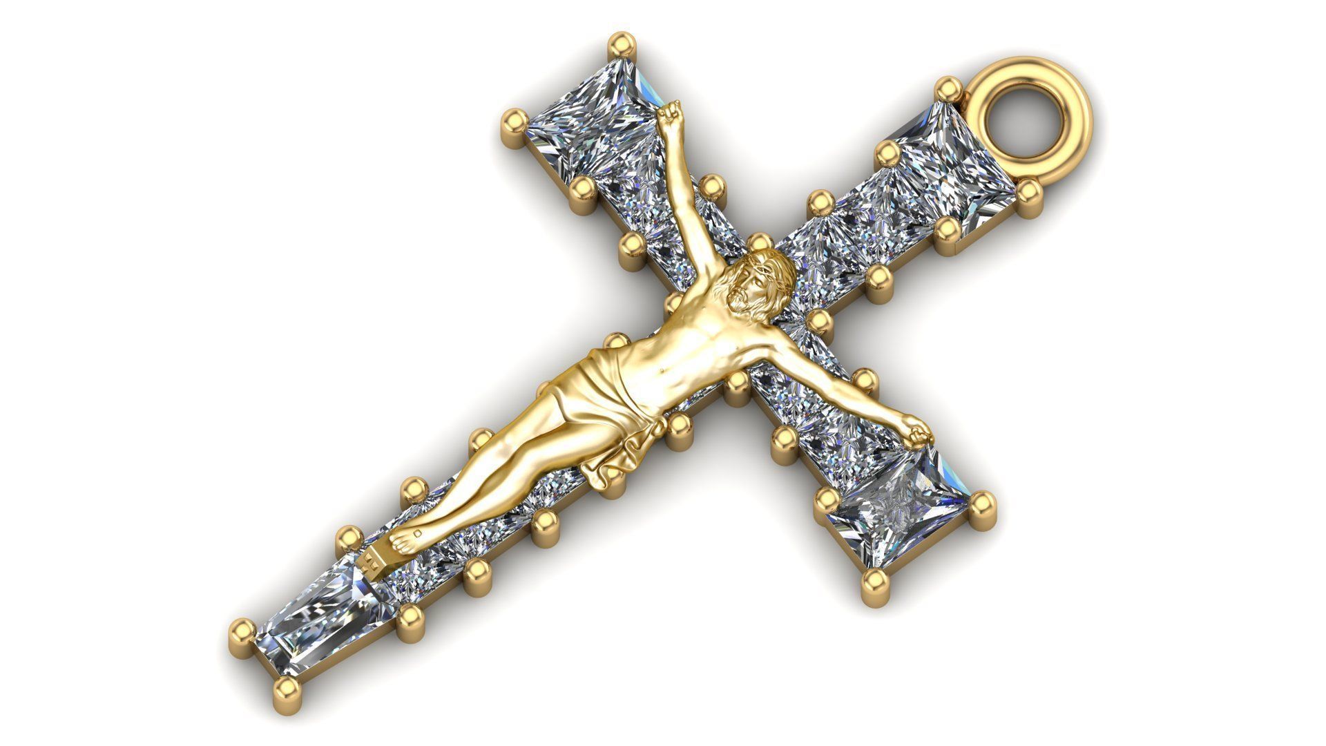 Jesus Christ pendant  3D print model_2