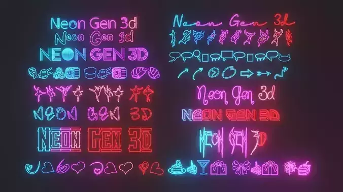 Neon Gen 3D Low-poly 3D model