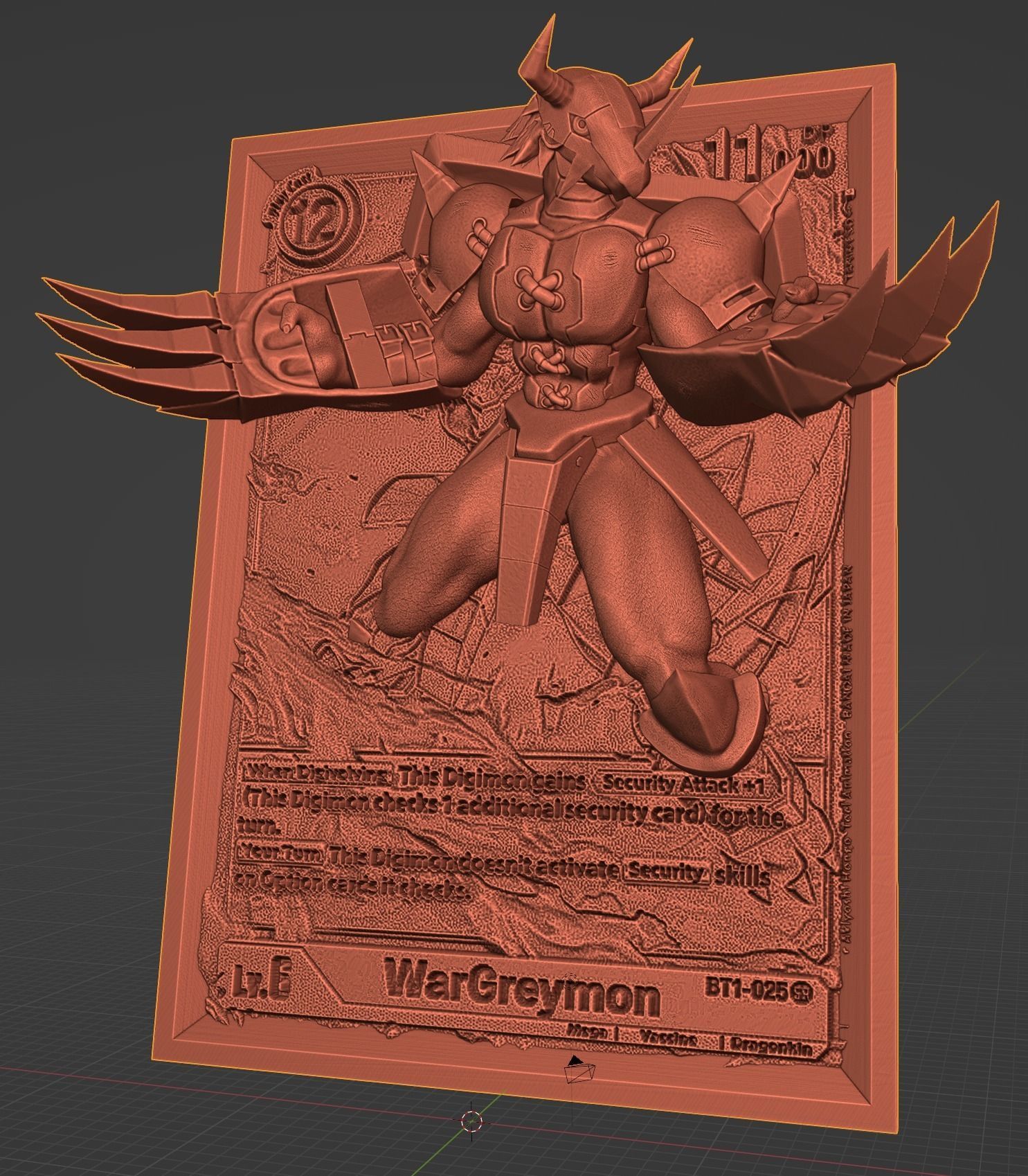 Wargreymon 3D 4D Digimon Card Model 3D print model_5