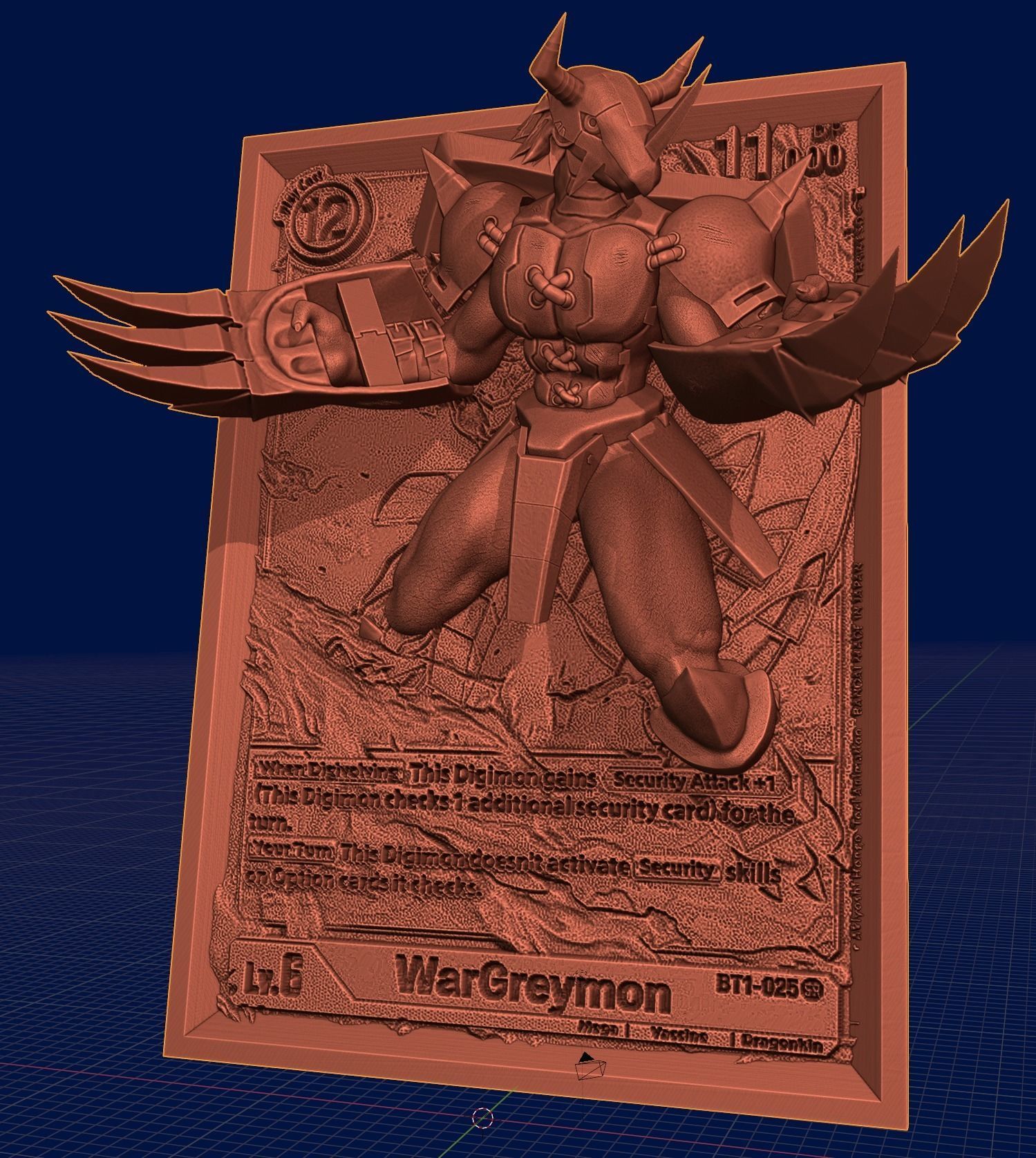 Wargreymon 3D 4D Digimon Card Model 3D print model_4