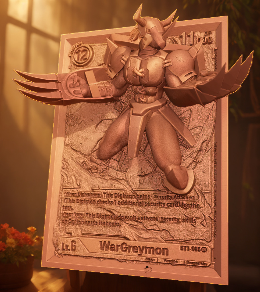Wargreymon 3D 4D Digimon Card Model 3D print model_1