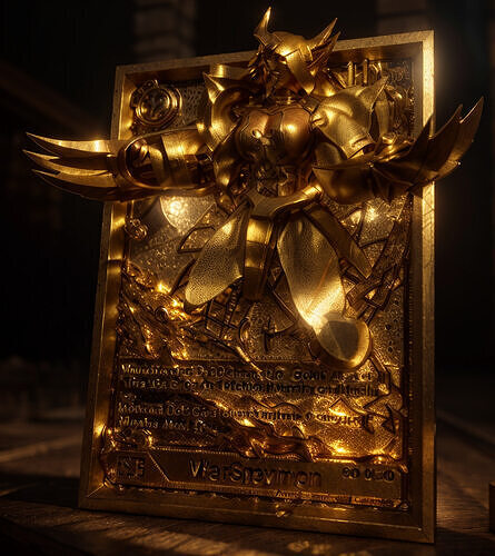 Wargreymon 3D 4D Digimon Card Model 3D print model