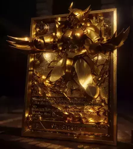 Wargreymon 3D 4D Digimon Card Model