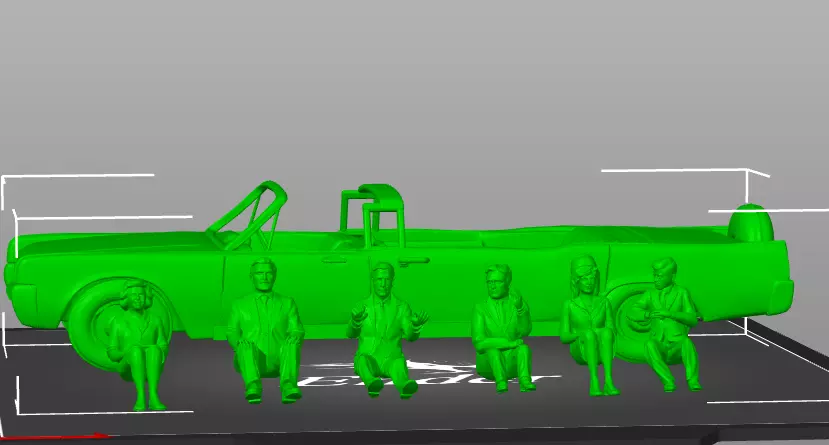 Assassination of John F Kennedy Scene  3D print model_29