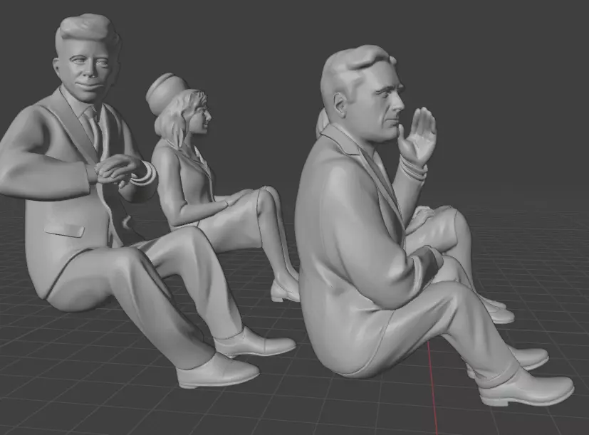 Assassination of John F Kennedy Scene  3D print model_15